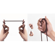 Silicone cable HOCO Type-C - Type-C 60W 1m. (Black)