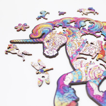 Fantasy Puzzles Unicorn Wooden Puzzle M Size (160 pieces)