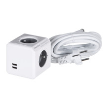 Extension cord - Allocacoc PowerCube Extended, 3 M, 4 AC Sockets