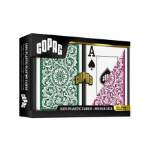 Copag Elite Bridge Jumbo Index Playing Cards Double Deck (Burgundy Green)