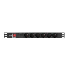 Extension cord - Lanberg 19" 1U 16A 6X 230V 2M Extension cord - Lanberg 19" 1U 16A 6X 230V 2M