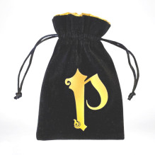 Pathfinder Velour Dice Bag Black and Gold