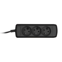 Power Extension - Activejet 3GNU 3 M 3 AC Sockets 10A 230V Black