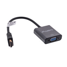 Video Cable Adapter - Lanberg AD-0017-BK 0.2 m VGA TO HDMI