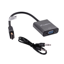 Vaizdo Laido Adapteris - Lanberg AD-0017-BK 0,2 m VGA Į HDMI Vaizdo Laido Adapteris - Lanberg AD-0017-BK 0,2 m VGA Į HDMI
