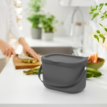 Waste Container - ROTHO Albula 3.2L Anthracite Waste Container - ROTHO Albula 3.2L Anthracite