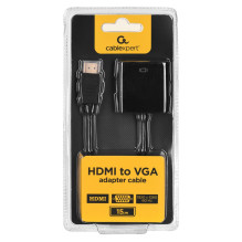 Vaizdo Adapteris - Gembird A-hdmi-vga-04 0.15m HDMI VGA Adapteris Juodas Vaizdo Adapteris - Gembird A-hdmi-vga-04 0.15m HDMI VGA Adapteris Juodas