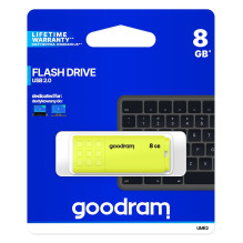USB Atmintinė - Goodram UME2 8 GB, Geltona USB Atmintinė - Goodram UME2 8 GB, Geltona