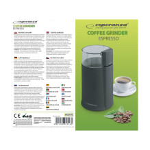 Coffee Grinder - Esperanza EKC001K 160 W Black Coffee Grinder - Esperanza EKC001K 160 W Black