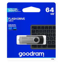 USB Flash Drive - Goodram UTS2 64 GB, Black, Silver USB Flash Drive - Goodram UTS2 64 GB, Black, Silver