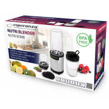 Blenderis - Esperanza EKM030 900W 1L Nerūdijančio Plieno Juodas Blenderis - Esperanza EKM030 900W 1L Nerūdijančio Plieno Juodas