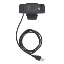 Webcam - Manhattan USB 1080p Full HD 2MP with Built-in Microphone Black