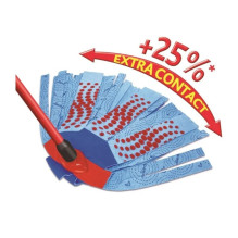 Floor Cleaning Mop - Vileda 3Action Velour XL Ergonomic Red / Blue