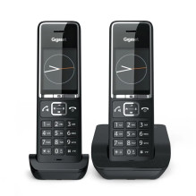 Cordless Phone - Gigaset Comfort 550 Duo TFT Display, 200 Contacts, Black Chrome