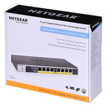 Komutatorius - Netgear GS108PP 8-portis PoE Gigabit juodas