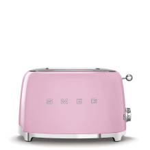 Toaster - SMEG TSF01PKEU 2x2 Retro 6 Brown Colors Light Pink