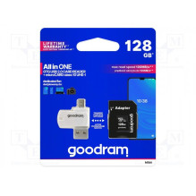 MicroSD Kortelė - Goodram M1A4-1280R12 128 GB Class 10 UHS-I MicroSD Kortelė - Goodram M1A4-1280R12 128 GB Class 10 UHS-I
