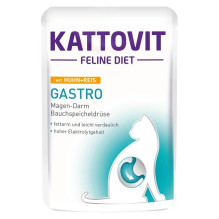 Wet Cat Food - KATTOVIT Feline Diet Gastro 12 x 85g Poultry Flavour