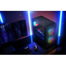 Kompiuterio Korpusas - Logic DART PRO ARGB Mini USB-C Juodas