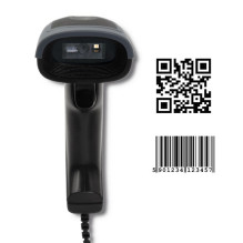 Wired Barcode Scanner - Qoltec 50863 USB Black
