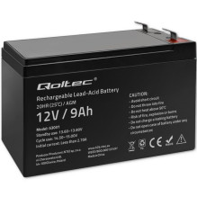 Battery - Qoltec 12V 9Ah AGM, Black Battery - Qoltec 12V 9Ah AGM, Black