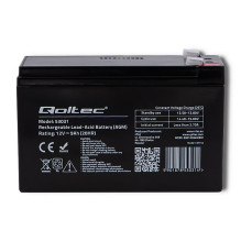 Battery - Qoltec 12V 9Ah AGM, Black Battery - Qoltec 12V 9Ah AGM, Black