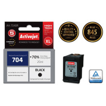 Ink Cartridge - Activejet AH-704BR Compatible With HP 704 Black 20 ml Ink Cartridge - Activejet AH-704BR Compatible With HP 704 Black 20 ml