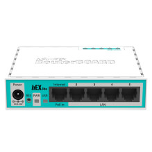 Maršrutizatorius - Mikrotik hEX lite 850 MHz 5-Port PoE Baltas