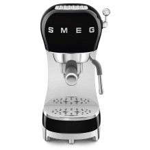 Coffee Machine - SMEG ECF02BLEU 15-Bar Manual Espresso Machine with Steam Nozzle Black