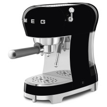 Coffee Machine - SMEG ECF02BLEU 15-Bar Manual Espresso Machine with Steam Nozzle Black