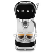 Kavos Aparatas - SMEG ECF02BLEU 15-Bar Rankinis Espresso Aparatas su Garų Antgaliu Juodas