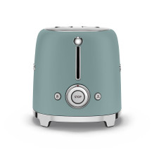 Toaster - SMEG TSF01EGMEU 2-Slice Defrost/Reheat Toaster Brown Green