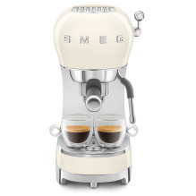 Coffee Machine - SMEG ECF02CREU 15-Bar Manual Espresso Thermoblock 1.1L Cream