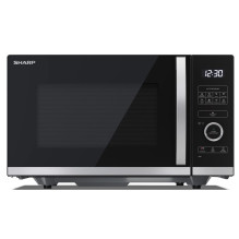 Microwave Oven - Sharp YC-QS254AE-B 25 L Solo 900 W with Defrost, 8 Automatic Programs, Child Lock, Black, Stainless Ste