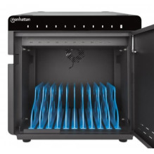 Įkroviklis - Manhattan 10-Port USB-C Stalo Pakrovimo Spinta - Juoda