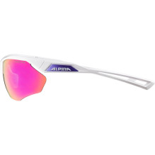 Sports Glasses - ALPINA NYLOS HR Cycling Glasses with Mirrored Lenses Cat.3 White-Purple