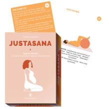 Yoga Card Set - JustAsana Yoga Cards for Moms 1115 Cards Plastic Cover