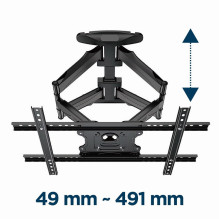 TV Laikiklis - Gembird WM-75ST-01 32"-75" 45.5kg Pasvirimas -5° iki 8° Sukimas 50° Juodas TV Laikiklis - Gembird WM-75ST-01 32"-75" 45.5kg Pasvirimas -5° iki 8° Sukimas 50° Juodas