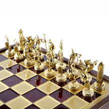 Chess Set - Manopoulos Greek Mythology Metal Chess with 34cm Board