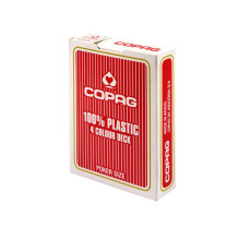 Playing Cards - Copag 4 Color Jumbo Index 52 Cards + 2 Jokers 63.5x88.9mm Red