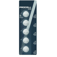 Battery - Procell CR2025 Lithium 3V Coin Cell 5 Pack