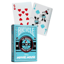 Playing Cards - Disney Classic Minnie Mouse 52 Cards and 2 Jokers, Plastic Coated, Light Blue