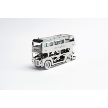 Model Kit - Time For Machine Cute Double Bus 90x30x52mm Stainless Steel