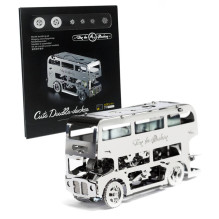 Model Kit - Time For Machine Cute Double Bus 90x30x52mm Stainless Steel