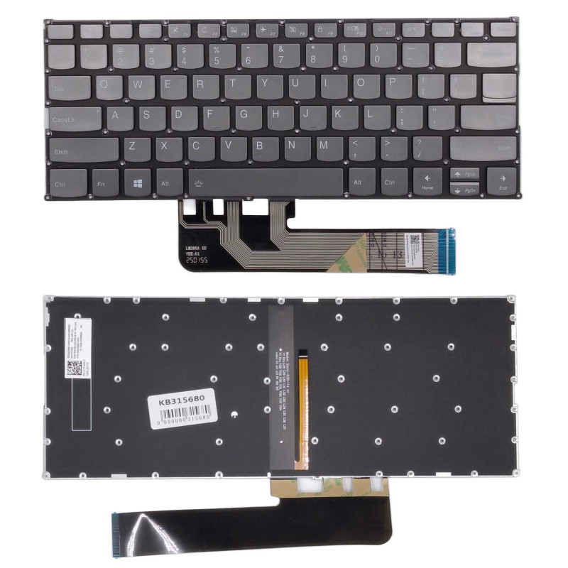 Klaviatūra - LENOVO IdeaPad C340-14IWL Apšviesta Juoda