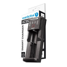 Įkroviklis - EverActive UC100C USB-C 5V 1000mA Li-ion Ni-MH baterijoms
