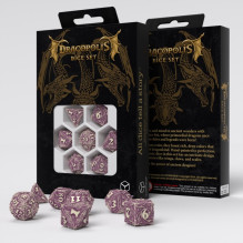 Gaming Dice Set - Dracopolis The Yucatan Featherwing 7 Dice Sand Color