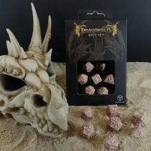 Gaming Dice Set - Dracopolis The Yucatan Featherwing 7 Dice Sand Color