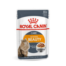 Kačių Maistas - ROYAL CANIN Intense Beauty Drėgnas 12x85g Gabaliukuose Padaže
