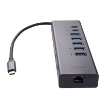 Laptop Mini Docking Station - LINDY DST-Mini Duo, USB-C Dock, 2x 4K HDMI, PD 100W, Gigabit Ethernet